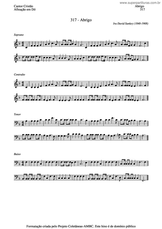 Partitura da música Abrigo v.4