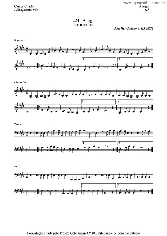 Partitura da música Abrigo v.7