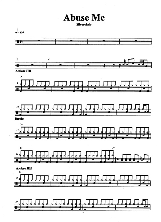 Partitura da música Abuse Me