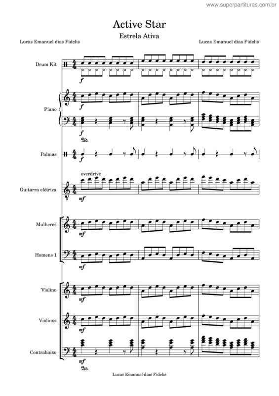 Partitura da música Active Star