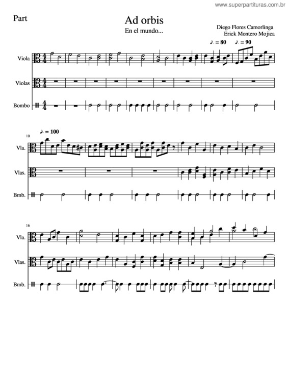 Partitura da música Ad Orbis