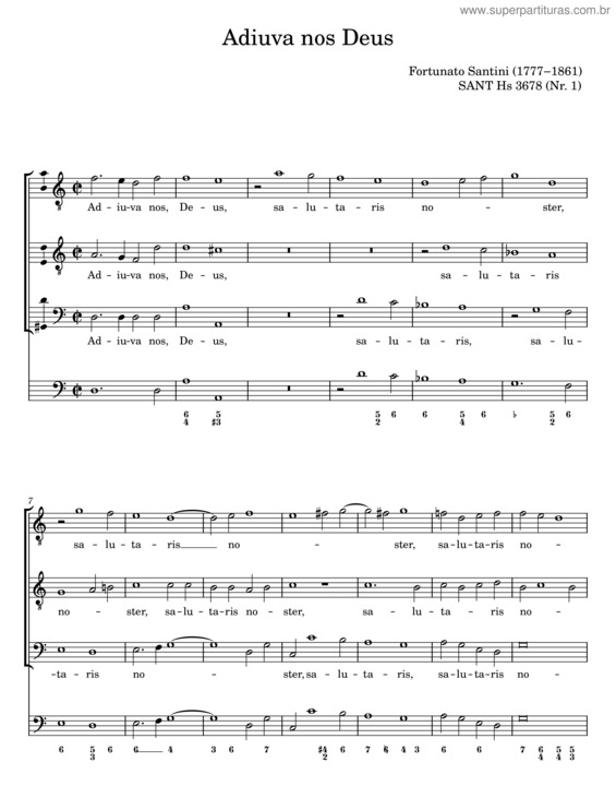 Partitura da música Adiuva Nos Deus