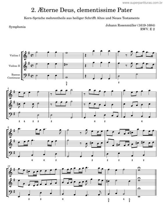 Partitura da música Aeterne Deus, Clementissime Pater