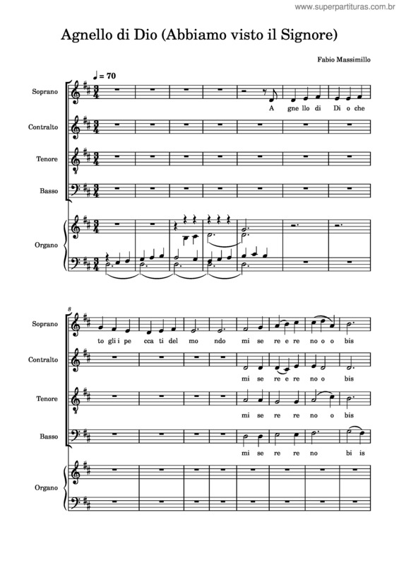 Partitura da música Agnello Di Dio v.9