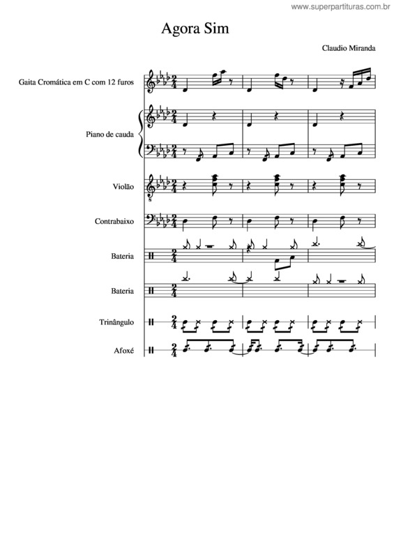 Partitura da música Agora Sim v.8