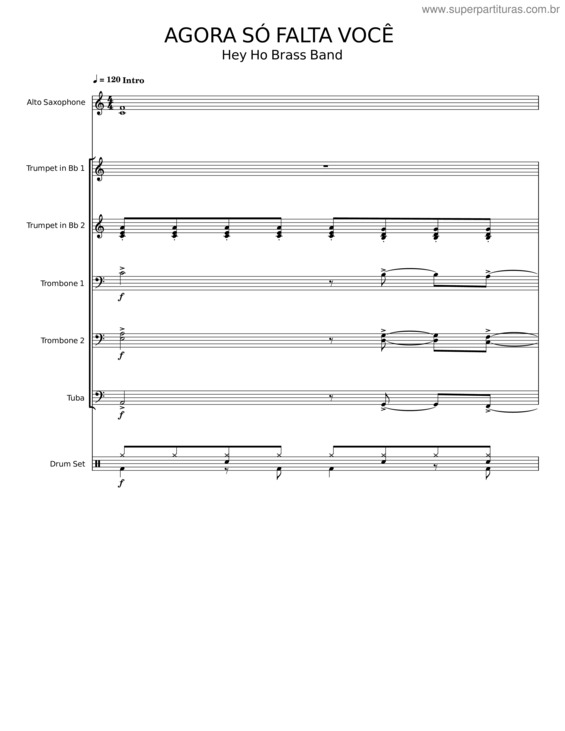 Partitura da música Agora Só Falta Você v.5