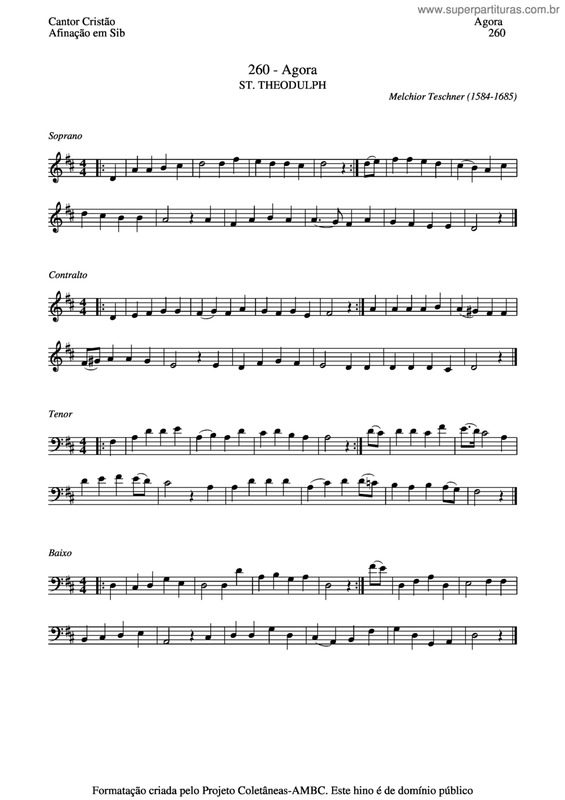 Partitura da música Agora v.4