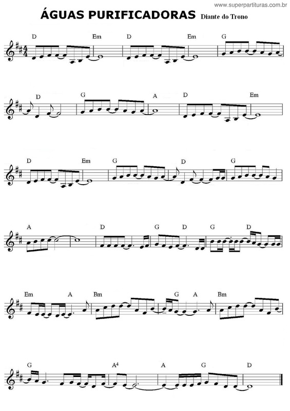 Partitura da música Águas Purificadoras v.5