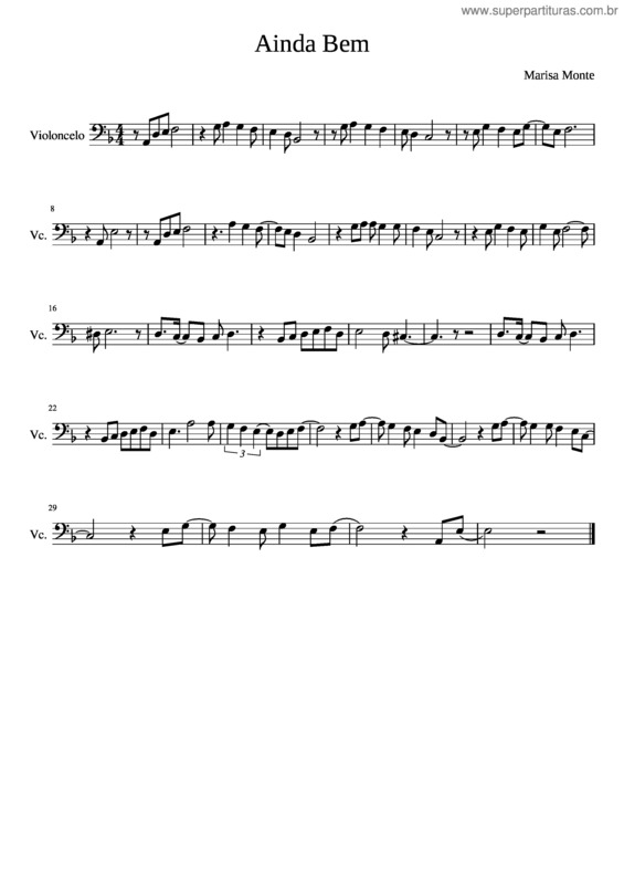 Partitura da música Ainda Bem v.23