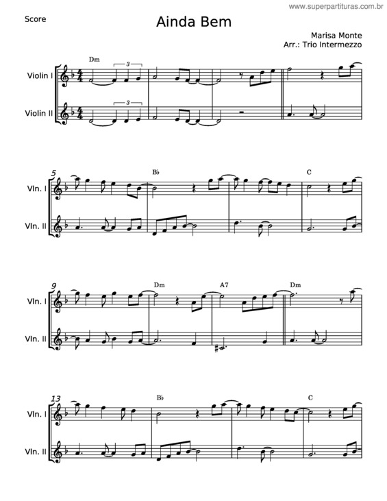 Partitura da música Ainda Bem v.24