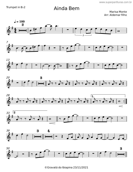 Partitura da música Ainda Bem v.29