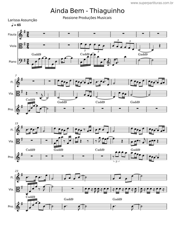 Partitura da música Ainda Bem v.33