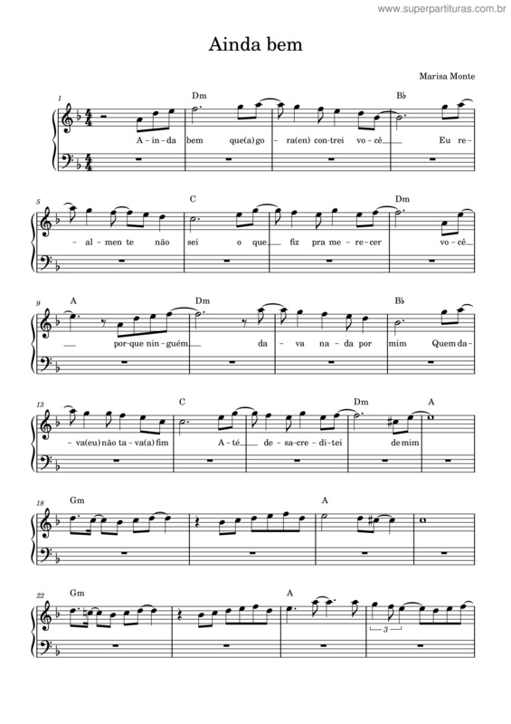 Partitura da música Ainda Bem v.34