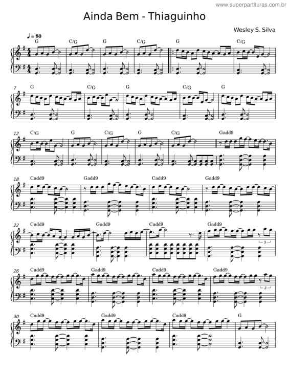 Partitura da música Ainda Bem v.35