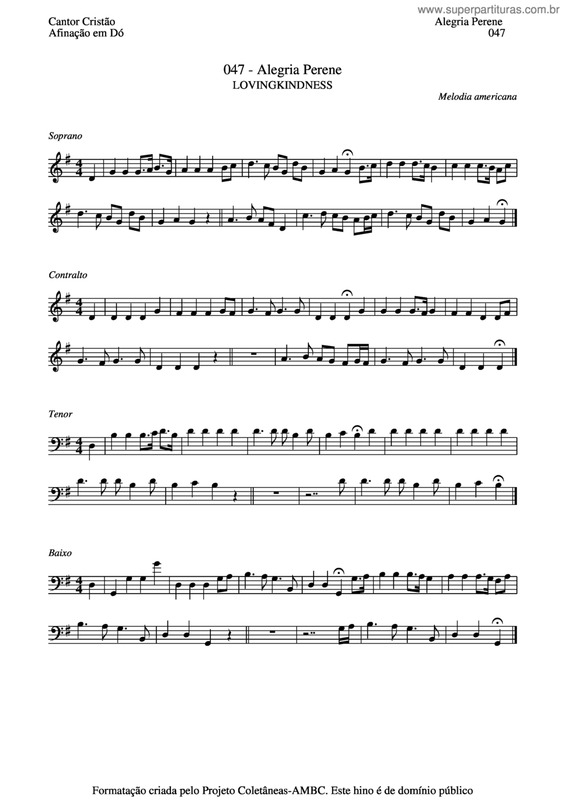 Partitura da música Alegria Perene v.2