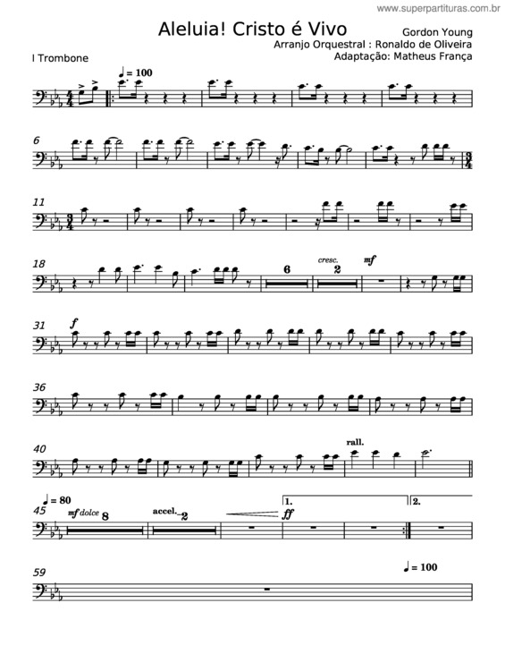 Partitura da música Aleluia! Cristo É Vivo v.2