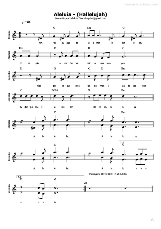 Partituras Musicais em PDF para - Partituras Evangélicas
