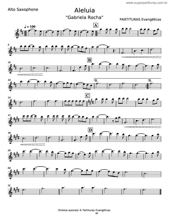 Partitura da música Aleluia Hallelujah v.3