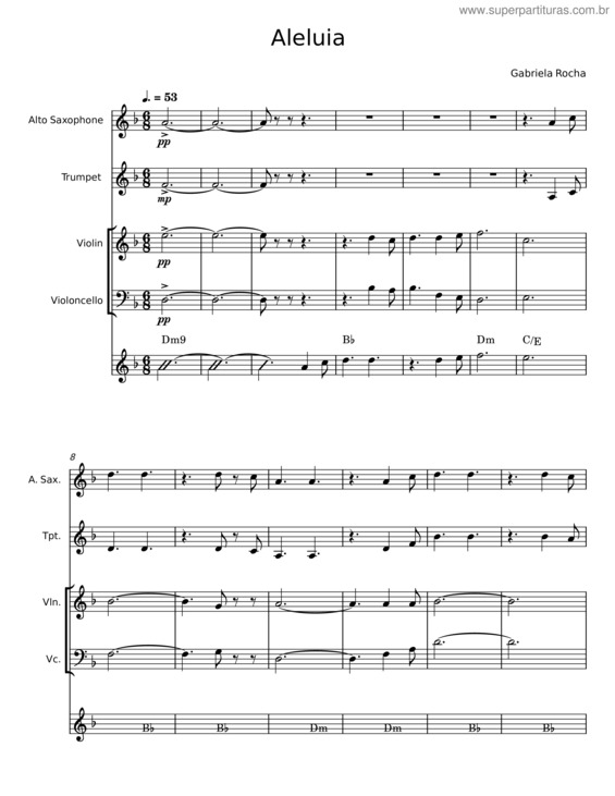 Partitura da música Aleluia Hallelujah v.8