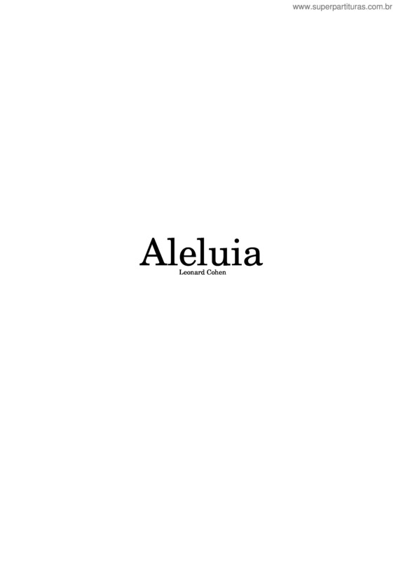 Partitura da música Aleluia v.46