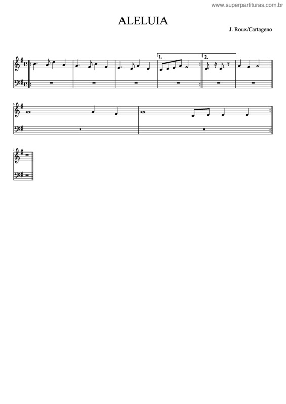 Partitura da música Aleluia v.47