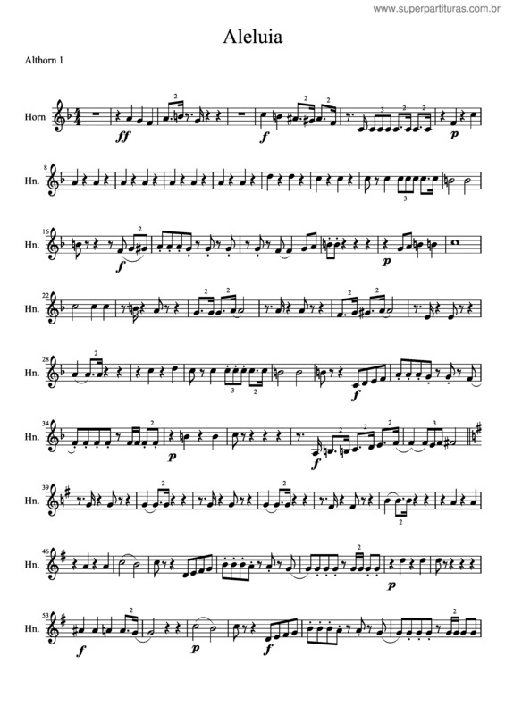 Partitura da música Aleluia v.49