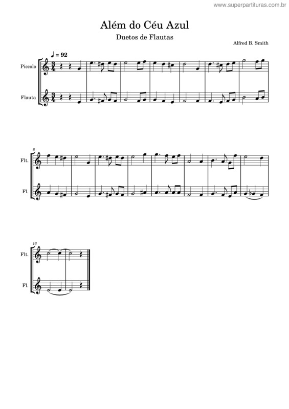 Partitura da música Além Do Céu Azul v.5