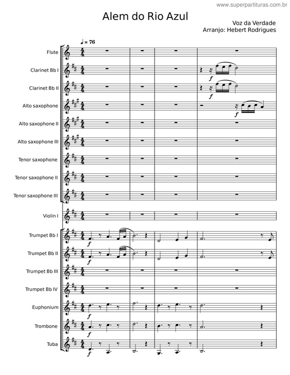 Partitura da música Além Do Rio Azul v.22