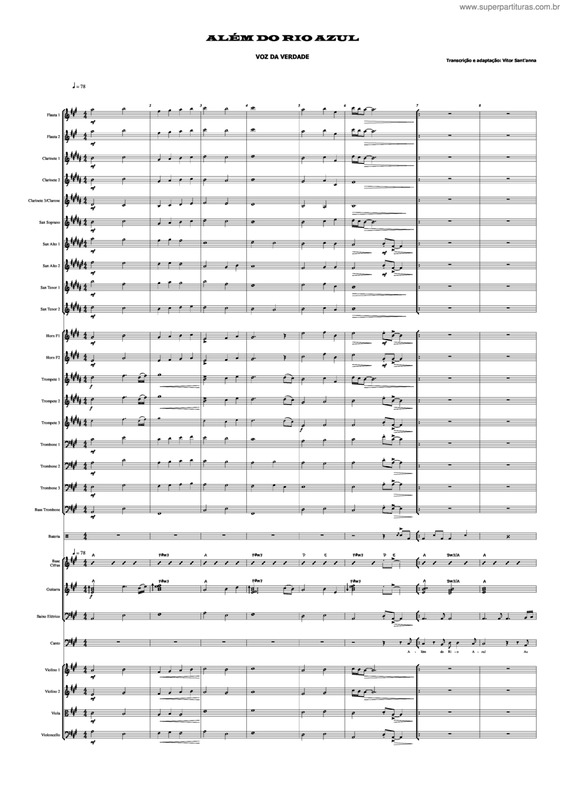 Partitura da música Além Do Rio Azul v.4