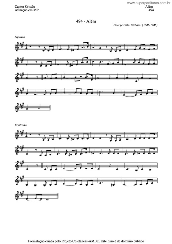 Partitura da música Além v.4