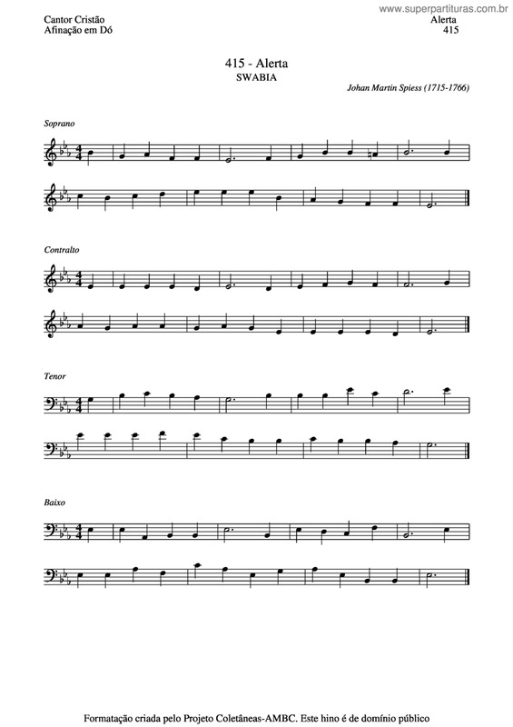 Partitura da música Alerta v.6