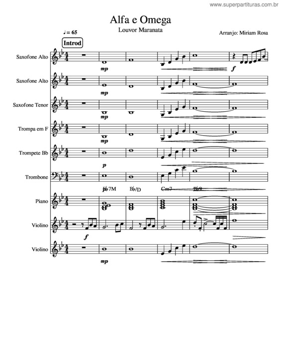 Partitura da música Alfa E Omega v.2