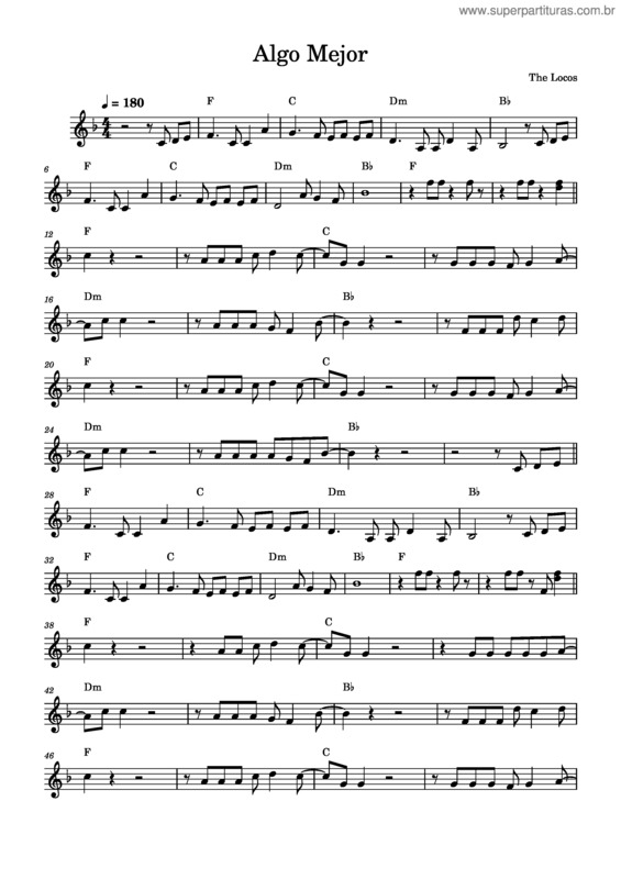 Partitura da música Algo Mejor