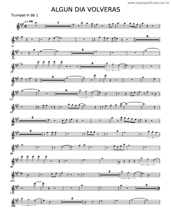 Partitura da música Algún Día Volverás