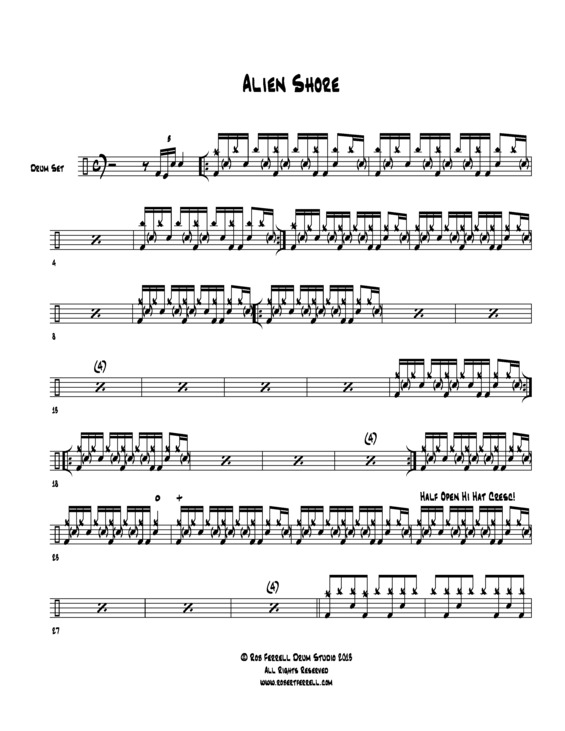 Partitura da música Alien Shore