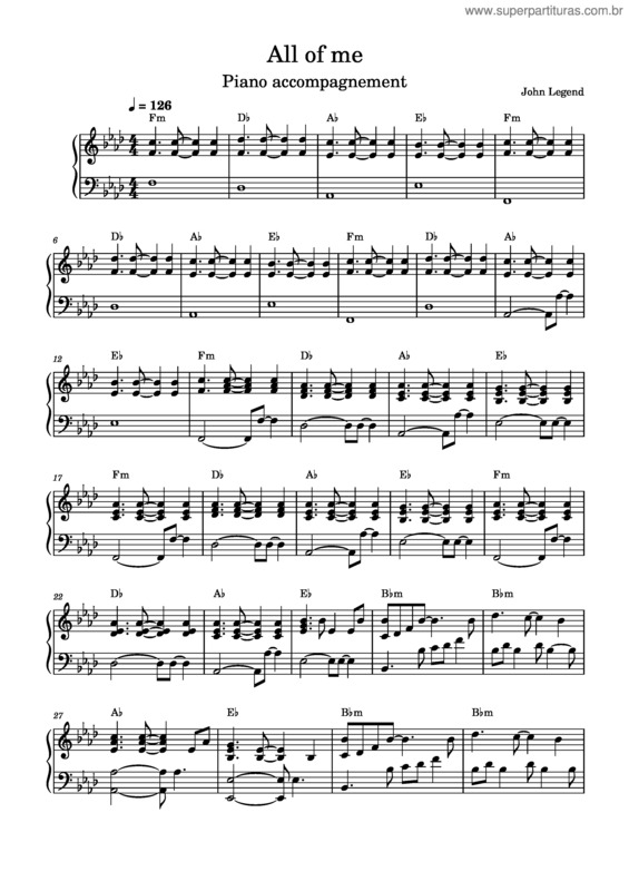 Partitura da música All Of Me v.23