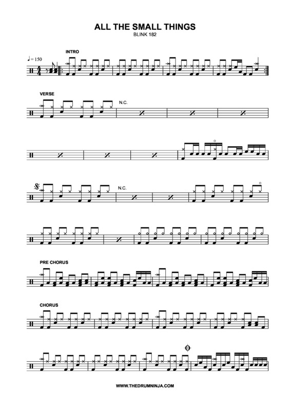 Partitura da música All the Small Things v.2