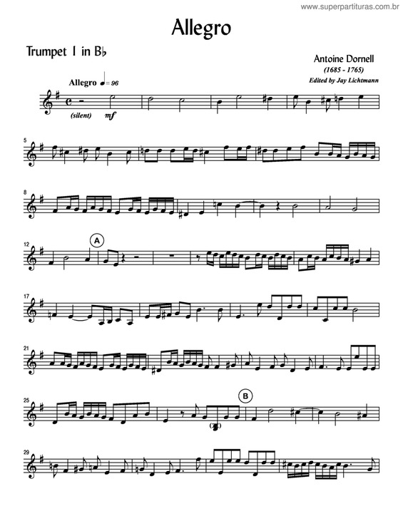 Partitura da música Allegro v.10