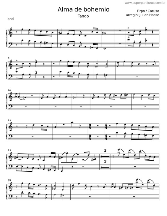 Partitura da música Alma De Bohemio v.7