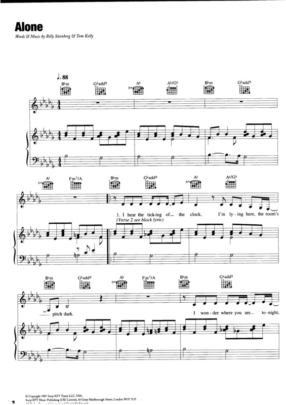 Partitura da música Alone v.8