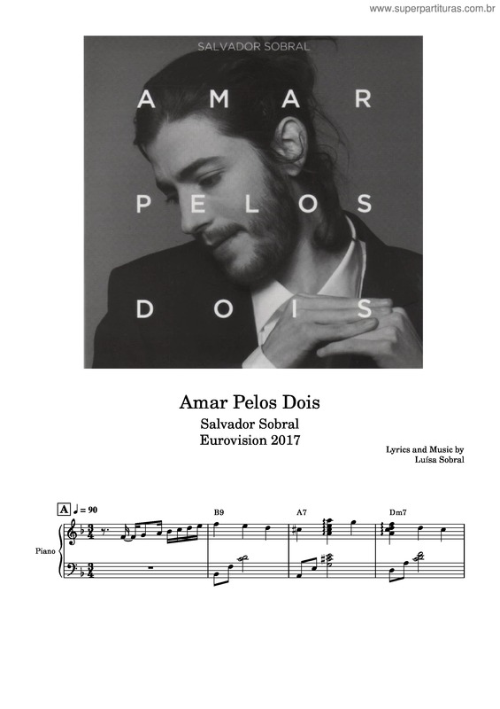 Partitura da música Amar Pelos Dois v.5