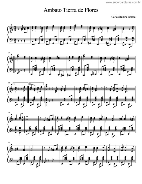 Partitura da música Ambato Tierra De Flores