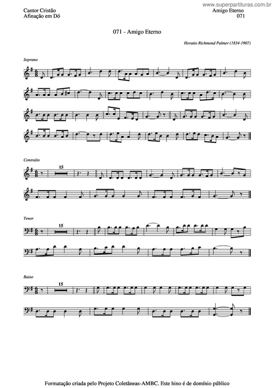 Partitura da música Amigo Eterno v.2