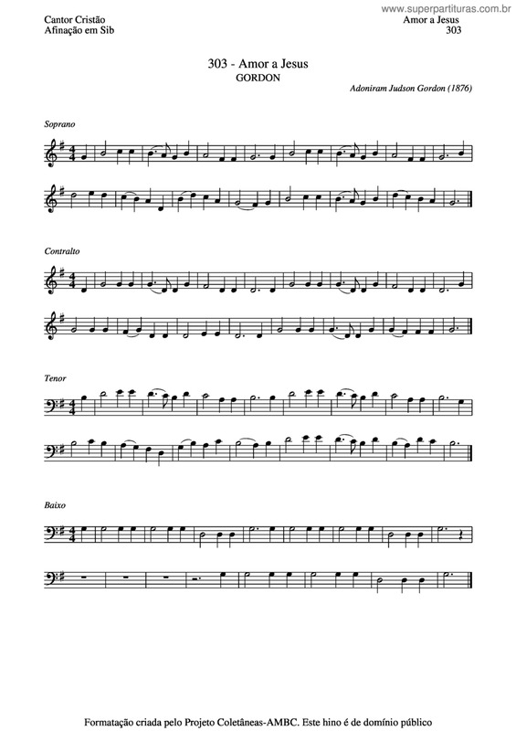 Partitura da música Amor A Jesus v.3