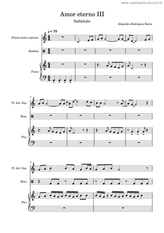 Partitura da música Amor Eterno Iii