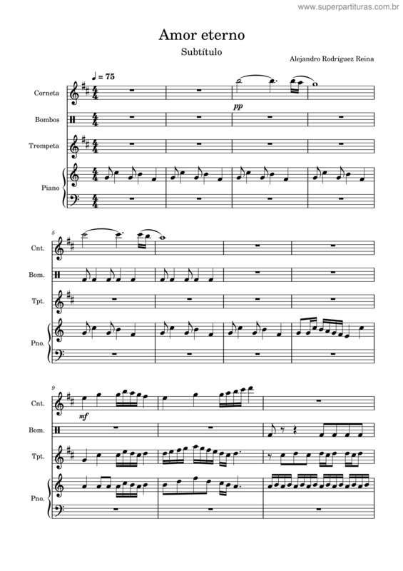 Partitura da música Amor Eterno v.4