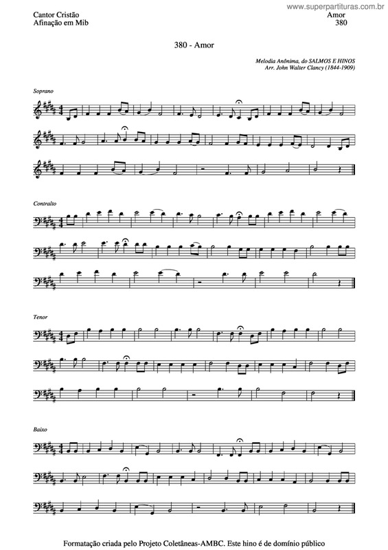 Partitura da música Amor v.10