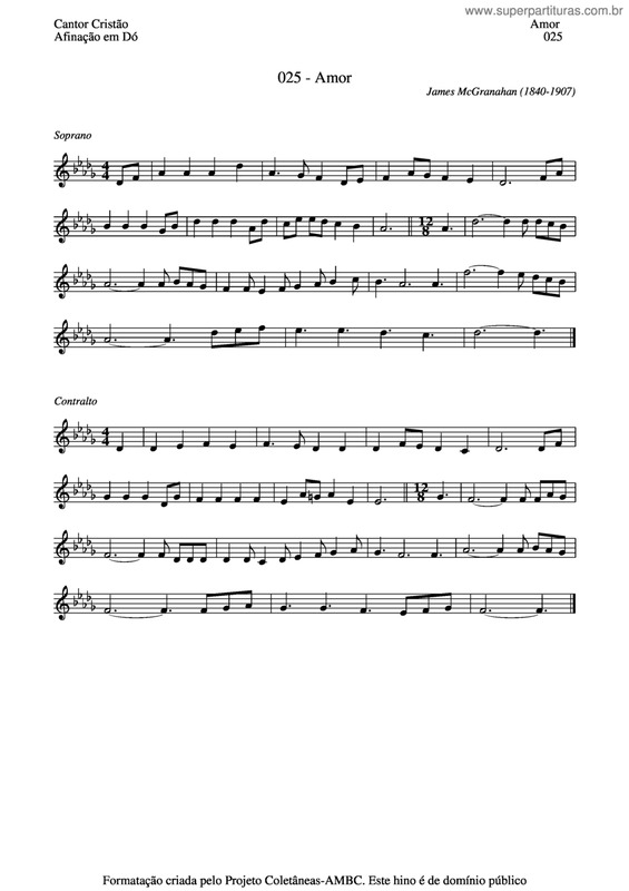 Partitura da música Amor v.5