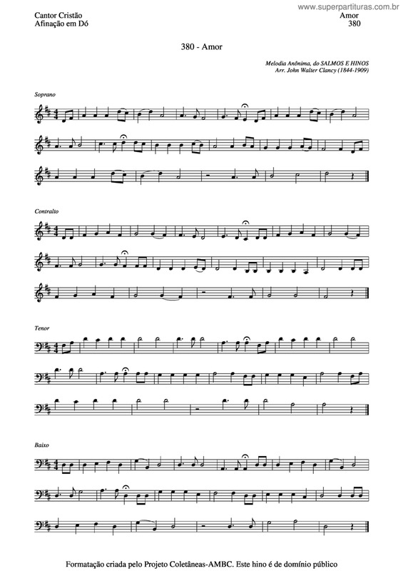 Partitura da música Amor v.6