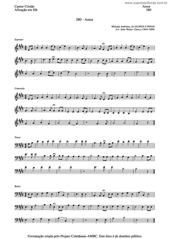 Partitura da música Amor v.8